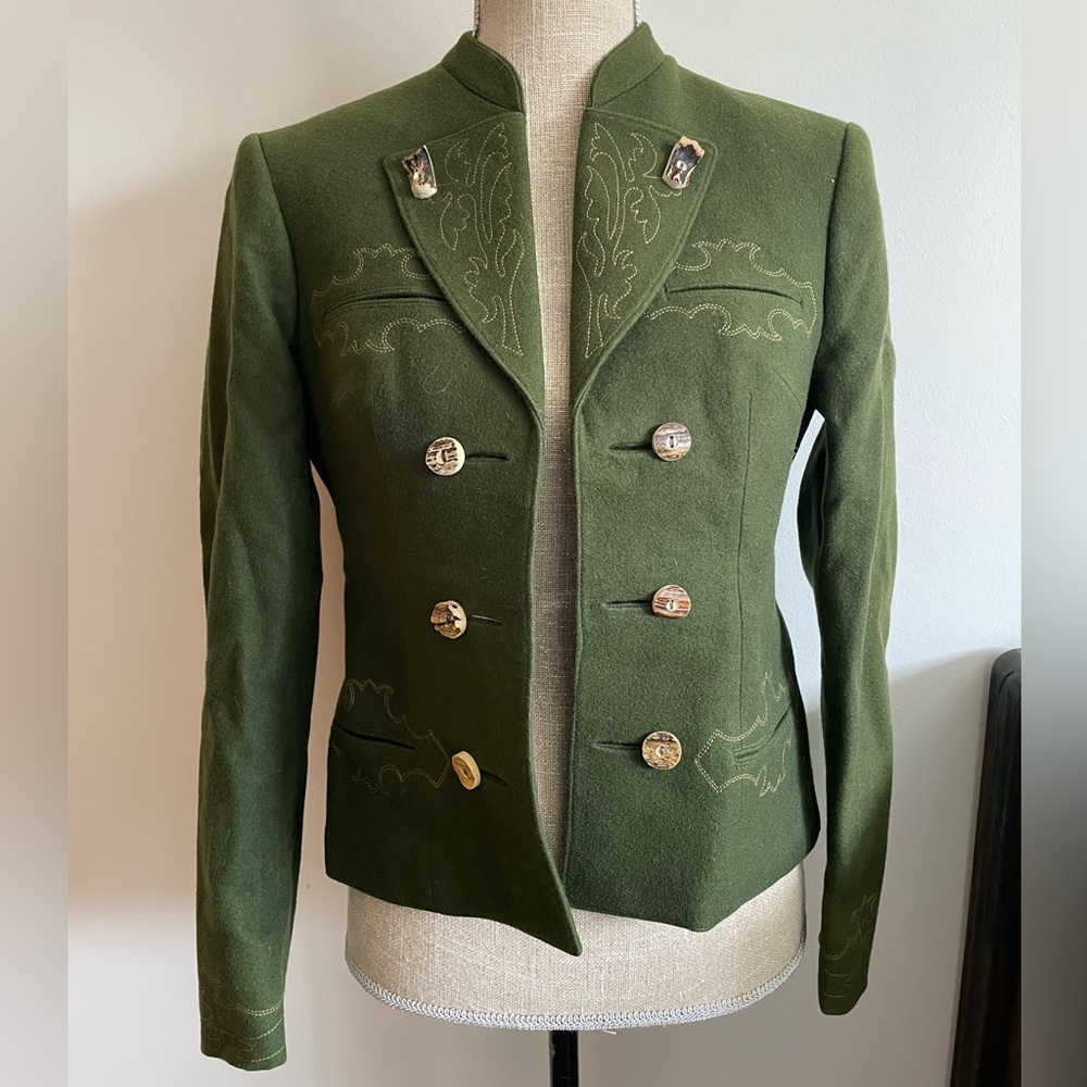 TYROLER LODEN- "Trachten" wool Janker jacket, size 42
